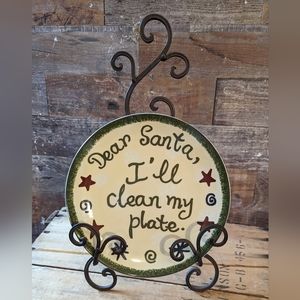 Vintage Royal Norfolk "Dear Santa, Don't Forget Me Ceramic Cookie Plate